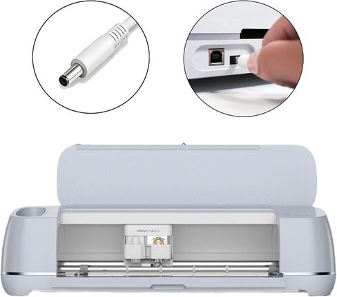 سلك طاقة 24 فولت متوافق مع ماكينة القطع Cricut 4 & 3 TS-A066-2402751 CXPL303 2008334 CXPL303A CXPL303B 24 فولت 2.75 أمبير تيار متردد تيار متردد بديل لشاحن التيار الكهربائي PSU (أبيض) in Kuwait