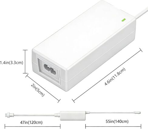 سلك طاقة 24 فولت متوافق مع ماكينة القطع Cricut 4 & 3 TS-A066-2402751 CXPL303 2008334 CXPL303A CXPL303B 24 فولت 2.75 أمبير تيار متردد تيار متردد بديل لشاحن التيار الكهربائي PSU (أبيض) in Kuwait