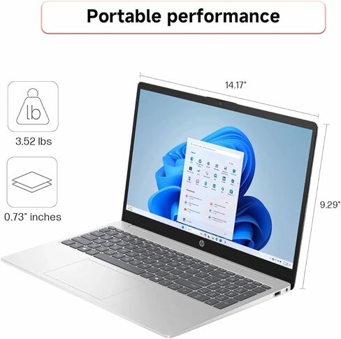 كمبيوتر محمول HP يعمل باللمس، معالج Intel i3-1315U (يصل إلى 4.5 جيجا هرتز)، ذاكرة الوصول العشوائي 8 جيجا بايت، 512 جيجا بايت SSD، شاشة 15.6 بوصة 250 شمعة مضادة للتوهج، رسومات Intel UHD، عمر بطارية طويل، Windows 11 Pro، Copilot-AI Chat in Kuwait