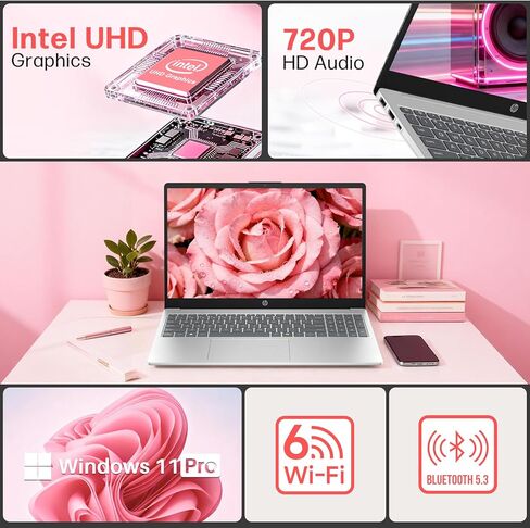 كمبيوتر محمول HP يعمل باللمس، معالج Intel i3-1315U (يصل إلى 4.5 جيجا هرتز)، ذاكرة الوصول العشوائي 8 جيجا بايت، 512 جيجا بايت SSD، شاشة 15.6 بوصة 250 شمعة مضادة للتوهج، رسومات Intel UHD، عمر بطارية طويل، Windows 11 Pro، Copilot-AI Chat in Kuwait