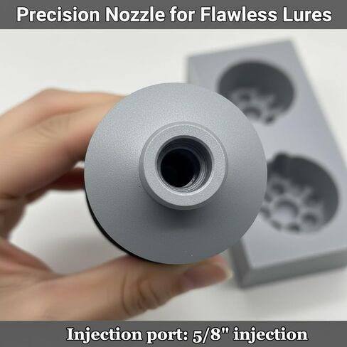 Aluminium Injector (230ml / 8oz) for Soft Plastic Fishing Lure Molds with Locking Nozzle (5/8"), DIY Soft Lure Making Tool in Kuwait