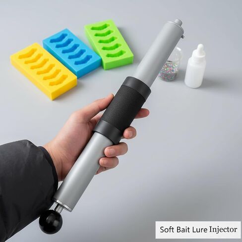 Aluminium Injector (230ml / 8oz) for Soft Plastic Fishing Lure Molds with Locking Nozzle (5/8"), DIY Soft Lure Making Tool in Kuwait