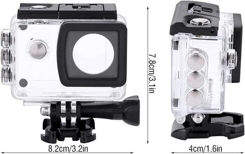 حافظة تحت الماء لـ SJCAM SJ5000 / SJ5000 WiFi / SJ5000 Plus، هيكل مع أجزاء من الفولاذ المقاوم للصدأ للغوص وركوب الأمواج وركوب الدراجات في الهواء الطلق in Kuwait