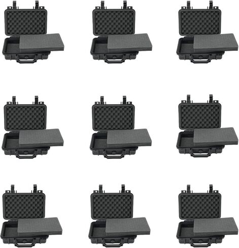 Nineleaf Water-Proof Box, with Cush- Proof Sponge, IP67 Large Waterproof Hard Case with Customizable Foam, Perfectly Protection of Camera, Drones, Lens,Equipments,11.61 x 8.66 x 3.94in,9PK in Kuwait