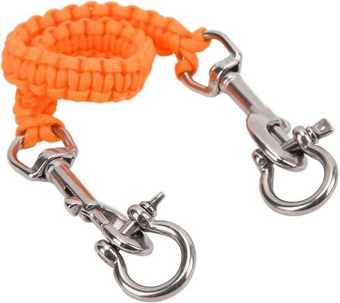 Underwater Diving Camera Lanyard Strap Resistance for Easy Underwater Rope with Stainless Steel Hook for Divers and Photographers (Orange) in Kuwait