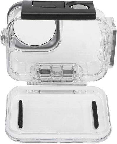Fabater Water Proof Case for Action Camera, 60M Anti Fog Lens High Transparency Lens Underwater Housing, Dive Case with Triple Latch Sealing for Diving Snorkeling Surfing in Kuwait