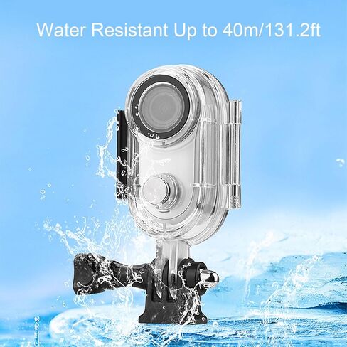 Water Proof Dive Case for Insta-360 GO 3S GO 3 Action Camera, 40M/131FT Underwater Protective Housing Shell with Bracket Accessories for Diving Surfing Swimming in Kuwait