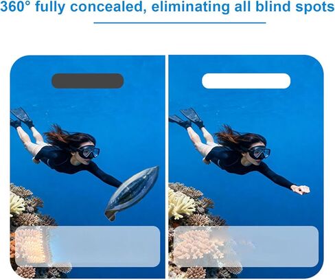 RiToEasysports Action Camera Waterproof Cover, 360 Unobstructed Dive Viewing Housing for Action Cameras, Waterproof Protective Case for Divers Surfers Travelers Outdoor Adventures in Kuwait