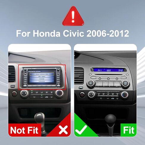 Android 14 Car Radio for 2+32G Honda Civic 2006-2012 10.1'' Touchscreen Car Stereo with Carplay Android Auto Backup Camera Mirror Link GPS Navigation WiFi Bluetooth FM Steering Wheel Controls in Kuwait