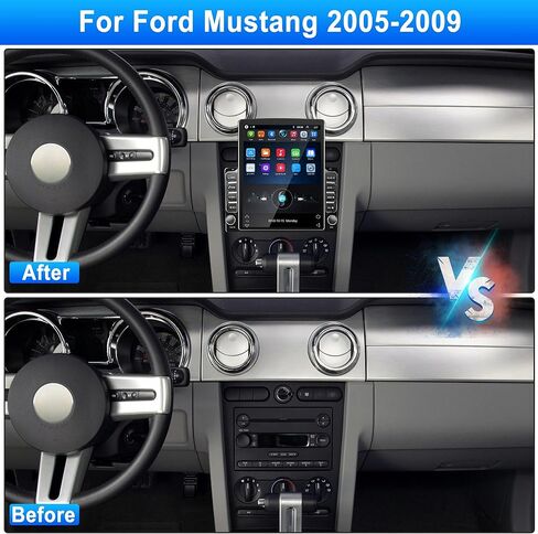 راديو ستيريو للسيارة Ford Mustang 2005 2006 2008 2009، شاشة لمس 9.7 بوصة Android 15 وحدة رأس ستيريو راديو السيارة مع CarPlay Android Auto GPS Navigation SWC FM DSP WiFi Bluetooth Camera Mic in Kuwait