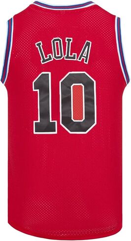 Mens Basketball Jerseys #10 Lola Space Movie Jersey Shirts White/Black in Kuwait