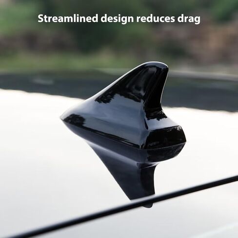 Car Shark Fin Antenna with Fittings, Roof Radio AM/FM Signal Radio Aerial for Hyundai Tucson 2005-2019 - Black in Kuwait
