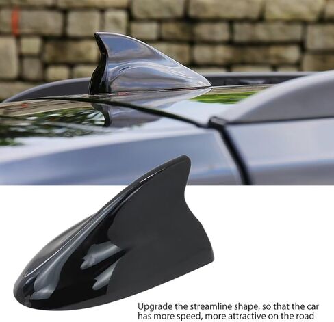 Car Shark Fin Antenna with Fittings, Roof Radio AM/FM Signal Radio Aerial for Hyundai Tucson 2005-2019 - Black in Kuwait