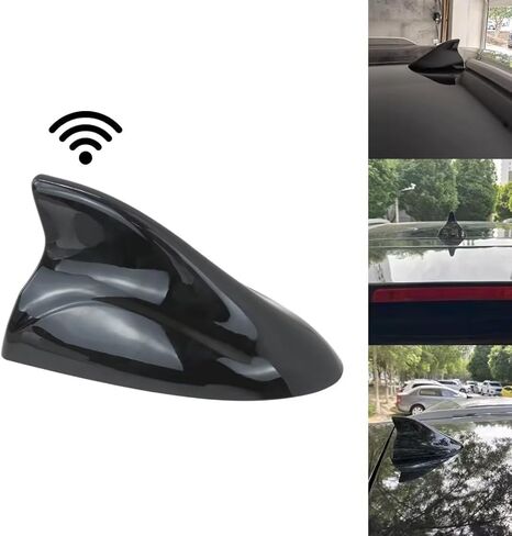 Car Shark Fin Antenna with Fittings, Roof Radio AM/FM Signal Radio Aerial for Hyundai Tucson 2005-2019 - Black in Kuwait