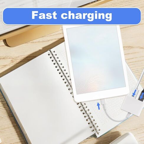 محول تحويل، كابل شاشة مزامنة AV رقمي TPE 1080P HD مع منفذ شحن متوافق مع iPhone 13 Pro 12 Pro 11 XS XS MAX iPad للتلفزيون عالي الدقة/جهاز العرض/الشاشة (أبيض) in Kuwait