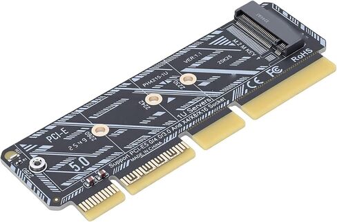 Fabater M.2 SSD to PCIe Adapter Card, Plug and Play M.2 Mkey SSD to PCIe 5.0 X16 Adapter with LED Indicator, for NVMe 2230 2242 2260 2280 and 1U Server in Kuwait