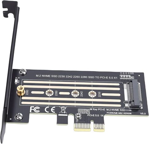 محول Sorandy M.2 NVMe إلى PCIe X4 5.0، بطاقة توسيع M2 SSD ثابتة بسرعة 32 جيجابت في الثانية مع دعم Wins 10 11، مثالية للوحة الأم للكمبيوتر in Kuwait