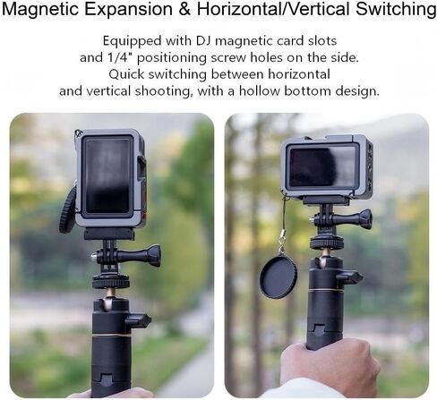 حافظة معدنية واقية لملحقات DJI Osmo Action 6، قفص إطار متعدد الوظائف Action6 Pro، غطاء صلب أقوى من الألومنيوم مع أغطية عدسات سيليكون ناعمة in Kuwait