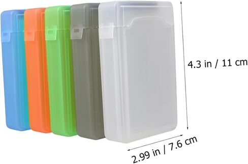 VALICLUD 5pcs 2.5-inch Hard Disk Storage Boxes Plastic Hard Drive Protective Cases with Multiple Colors for Home and Office HDD Organization and Safe Storage in Kuwait