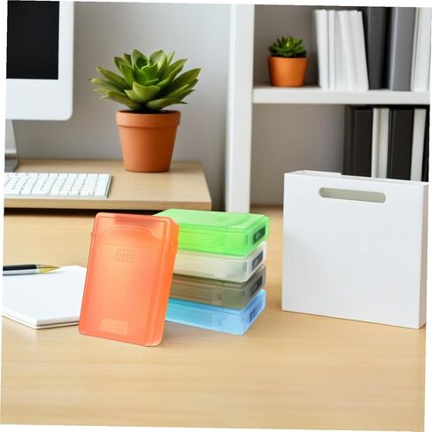 VALICLUD 5pcs 2.5-inch Hard Disk Storage Boxes Plastic Hard Drive Protective Cases with Multiple Colors for Home and Office HDD Organization and Safe Storage in Kuwait