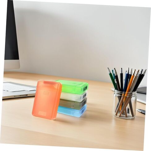 VALICLUD 5pcs 2.5-inch Hard Disk Storage Boxes Plastic Hard Drive Protective Cases with Multiple Colors for Home and Office HDD Organization and Safe Storage in Kuwait