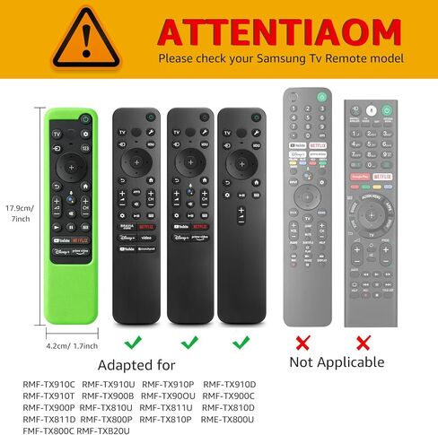 [عبوتان] غطاء متسلق لجهاز التحكم عن بعد لتلفزيون سوني، متوافق مع RMF-TX910U/TX810U/TX900U/TX800U/TX811U والمزيد من أجهزة التحكم عن بعد لتلفزيون سوني برافيا، مع حبل in Kuwait