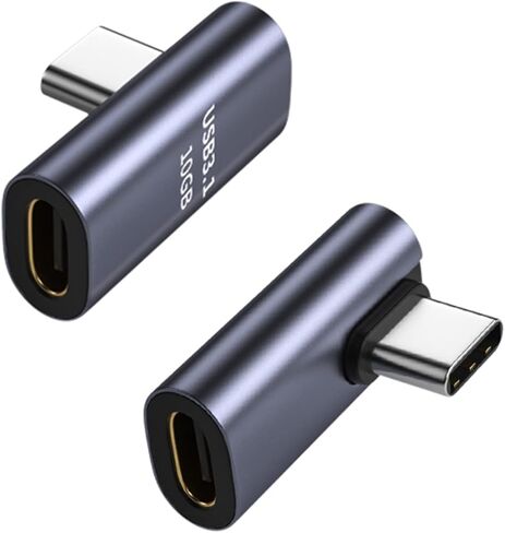 USB C Adapter 90 Degree Low Profile Type-C Male to Female Extender Support 3.1 Data Transfer Type-c Male to Type-c Female Adapter Extension in Kuwait