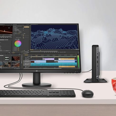 كمبيوتر مكتبي HP ProDesk 600 G6 Mini PC، Intel Core i5-10500T 6-Core، ذاكرة وصول عشوائي DDR4 سعة 16 جيجابايت، SSD 256 جيجابايت، سطح مكتب الأعمال، لوحة مفاتيح وماوس، 4K، WiFi، بلوتوث، Windows 11 Pro (متجدد) in Kuwait