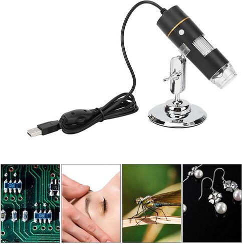 300,000 Pixels Digital Microscope, USB HD 1000X PCB Magnifier with 8 Led Lights and Microscope Stand in Kuwait