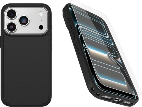 OtterBox iPhone 17 Pro (Only) Bundle: Symmetry Series+ Case & Screen Protector, Opal Prism (Clear/Multicolor) Snaps to MagSafe, Ultra-Sleek, Raised Edges Protect Camera & Screen, Non-Retail Packaging in Saudi Arabia