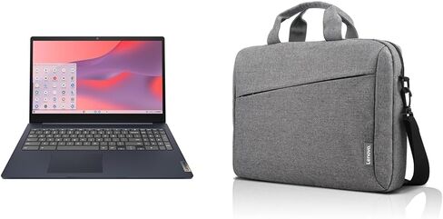 لاب توب Lenovo 3i Chromebook - لاب توب 15.6 بوصة عالي الدقة - ذاكرة 8 جيجا - تخزين 64 جيجا - Intel Celeron N4500 - موديل 2023 - حقيبة كتف للكمبيوتر المحمول T210 للكمبيوتر المحمول أو الكمبيوتر اللوحي in Kuwait