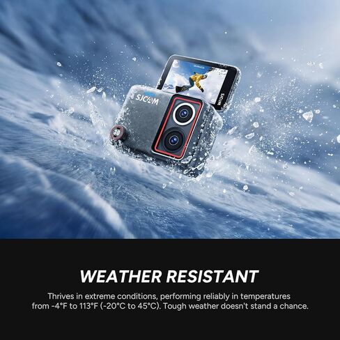 SJCAM SJ30 8K/20FPS,4K/60FPS Action Camera with Wireless Mic & 7H Battery Handle,Low Light,2.51" Flip Touchscreen,SteadyMotion 2.0 Stabilization,5M Body Waterproof,for YouTube Creator Vlogging in Kuwait