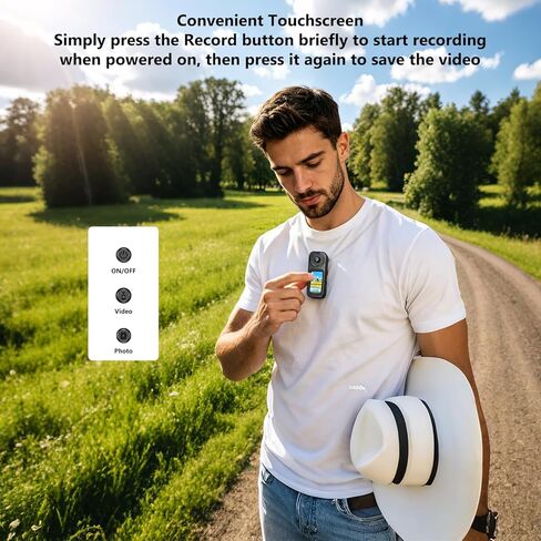 4K Body Cameras with Audio and Video Recording: Thumb Size Bodycam, 64GB Sports Action Body Camera, Wearable Pocket Camera Body Cam Camcorder for Work, Travel, Fishing, Pet Walking, Outdoor in Kuwait