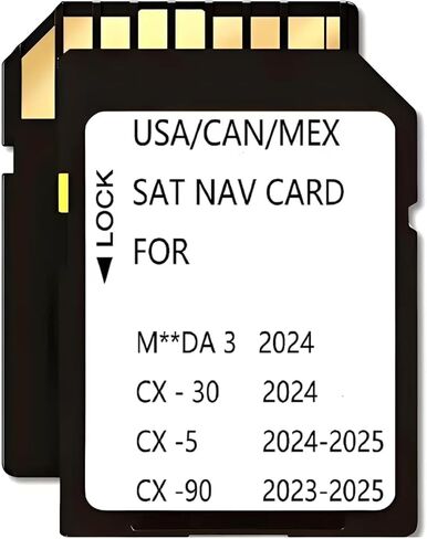 ذاكرة بطاقة SD للملاحة 2025 متوافقة مع Maz*da 3 2024، وCX30 (2024)، وCx5(2024-2025)، وCx90(2023-2025)، وأحدث خرائط GPS USA/CAN/MEX in Kuwait