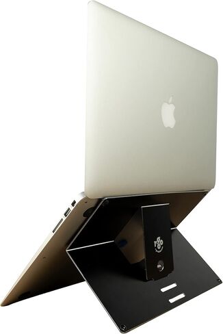R-Go Tools Ergonomic Laptop Stand - Aluminum Laptop Mount Computer Stand, Attachable Laptop Riser Notebook Holder for 10-22" Laptops, Lightweight - Black in Kuwait