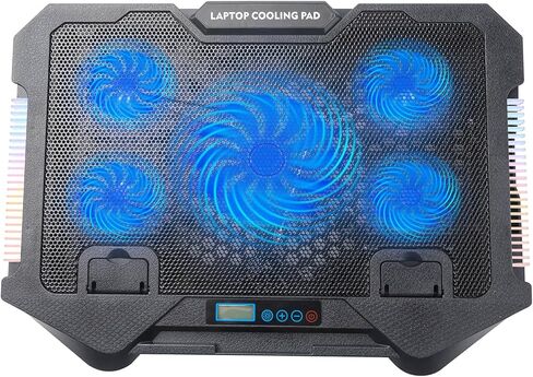 Laptop Cooling Pad Gaming Stand Portable Computer Stand Risers LED Fan with 2 USB Port Phone Holder for Cooling Pad in Kuwait