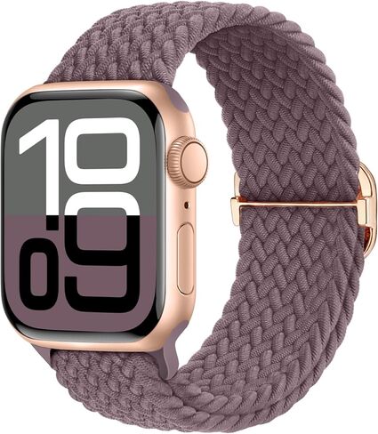 سوار مضفر قابل للتمدد متوافق مع ساعة Apple 40 مم 41 مم 42 مم 38 مم 44 مم 45 مم 46 مم 49 مم للنساء والرجال، حزام رياضي من النايلون قابل للتعديل ومسامي لسلسلة iWatch 11 10 9 8 7 6 5 4 3 SE/Ultra 2 in Kuwait