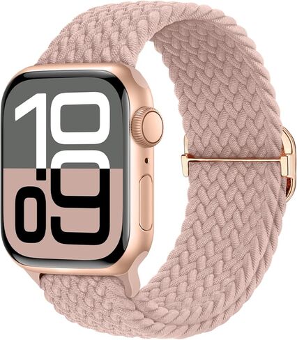 سوار مضفر قابل للتمدد متوافق مع ساعة Apple 40 مم 41 مم 42 مم 38 مم 44 مم 45 مم 46 مم 49 مم للنساء والرجال، حزام رياضي من النايلون قابل للتعديل ومسامي لسلسلة iWatch 11 10 9 8 7 6 5 4 3 SE/Ultra 2 in Kuwait