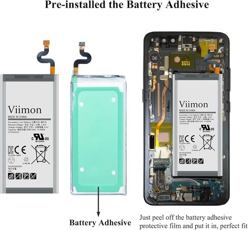 لمجموعات استبدال البطارية S8 Active المتوافقة مع Samsung Galaxy S8 Active SM-G892 جميع الموديلات مع لاصق ودليل التثبيت ومجموعات أدوات الإصلاح in Kuwait