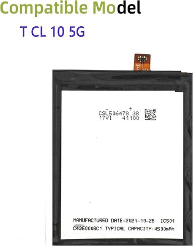 بطارية قابلة للشحن TLP043F1 متوافقة مع TCL 10 5G & TCL Revvl 5G & TCL 4X 5G & TCL 30 XE 5G مع الأدوات in Kuwait