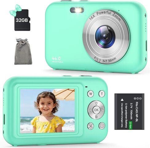 Kids Camera with 32GB Card FHD 1080P 44MP Vlogging Camera in Kuwait