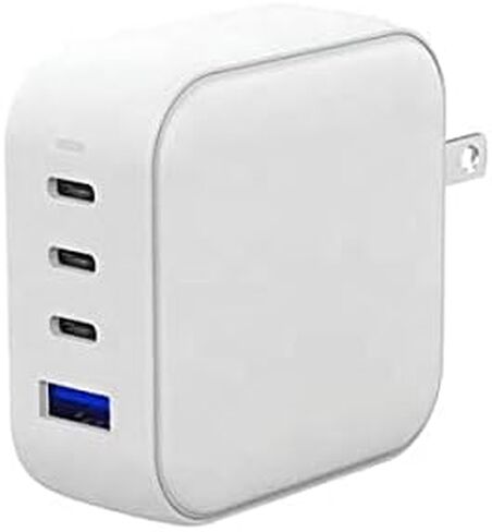 شاحن BoxWave متوافق مع سماعات الأذن Bose QuietComfort - PD miniCube (100W)، 100W 3 PD Port Wall Charger International - شتاء أبيض in Kuwait