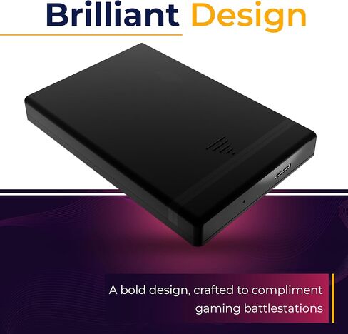 1TB Portable Gaming External Hard Drive, USB 3.0 HDD Storage & Backup Drive for Laptop, Desktop, Mac - Storage Expansion Drive Compatible with Game Consoles, PS4, PS5 - Black in Saudi Arabia