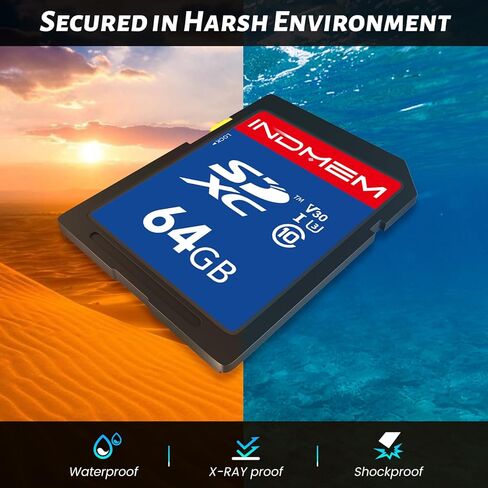 SD Card 64GB, 8-Pack UHS-I Class 10 MLC Flash Memory Card, High-Speed Secure Digital Cards for Cameras, Trail Camera DSLR, Action Cams - Reliable Storage in Kuwait