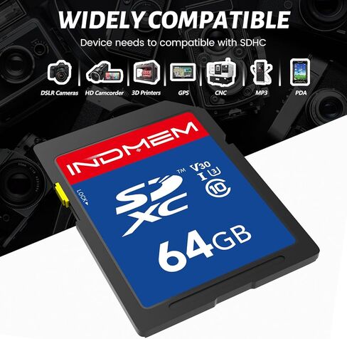 SD Card 64GB, 8-Pack UHS-I Class 10 MLC Flash Memory Card, High-Speed Secure Digital Cards for Cameras, Trail Camera DSLR, Action Cams - Reliable Storage in Kuwait