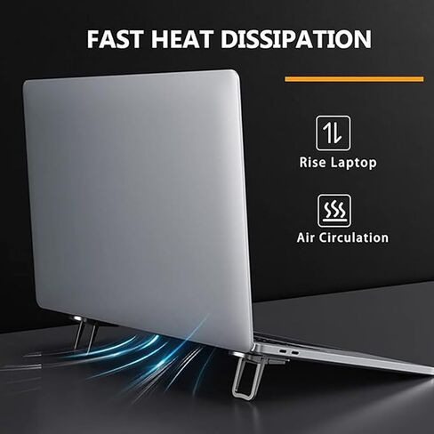 حامل كمبيوتر محمول غير مرئي لجهاز Asus ROG Zephyrus G14 GA402 GA402XV، حامل كمبيوتر محمول صغير قابل للطي ذاتي اللصق من سبائك الألومنيوم مع زاويتين قابلتين للتعديل للمكتب in Kuwait