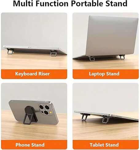 حامل كمبيوتر محمول غير مرئي لجهاز Asus ROG Zephyrus G14 GA402 GA402XV، حامل كمبيوتر محمول صغير قابل للطي ذاتي اللصق من سبائك الألومنيوم مع زاويتين قابلتين للتعديل للمكتب in Kuwait