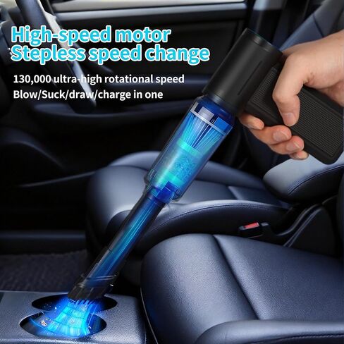 Cordless Air Duster Blower,150000 RPM Brushless Motor, 2-in-1 Vacuum & Blower, 5 Speeds With Power Display, Portable Electric Duster for PC,Car,Keyboard,Sofa,Workshop,Inflatable (29.6, Watt Hours) in Kuwait