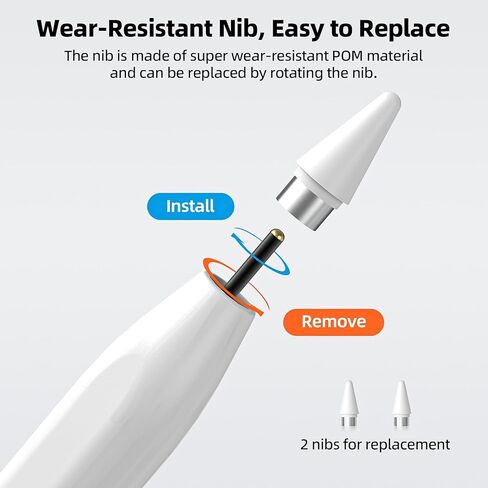 قلم شاشة اللمس Bettdow POM Feather Stylus Pen لنظام Android، قلم شاشة لمس سعوية من النوع C متوافق مع أجهزة Xiaomi Pad/Lenovo وأجهزة Huawei اللوحية، أبيض in Kuwait