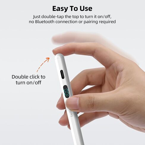 قلم شاشة اللمس Bettdow POM Feather Stylus Pen لنظام Android، قلم شاشة لمس سعوية من النوع C متوافق مع أجهزة Xiaomi Pad/Lenovo وأجهزة Huawei اللوحية، أبيض in Kuwait